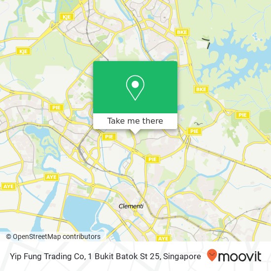 Yip Fung Trading Co, 1 Bukit Batok St 25地图