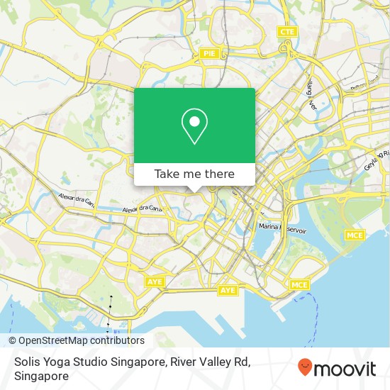 Solis Yoga Studio Singapore, River Valley Rd map