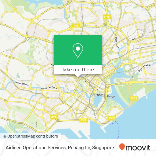 Airlines Operations Services, Penang Ln map