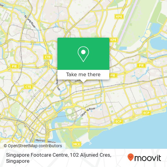 Singapore Footcare Centre, 102 Aljunied Cres地图