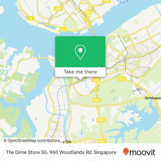 The Dime Store SG, 960 Woodlands Rd地图