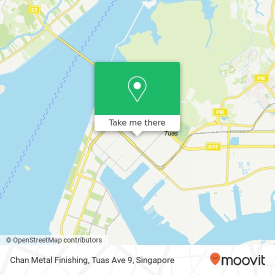 Chan Metal Finishing, Tuas Ave 9 map