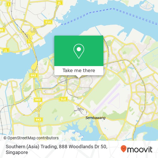 Southern (Asia) Trading, 888 Woodlands Dr 50地图