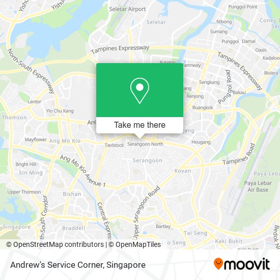 Andrew's Service Corner map