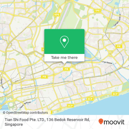 Tian Shi Food Pte. LTD., 136 Bedok Reservoir Rd地图
