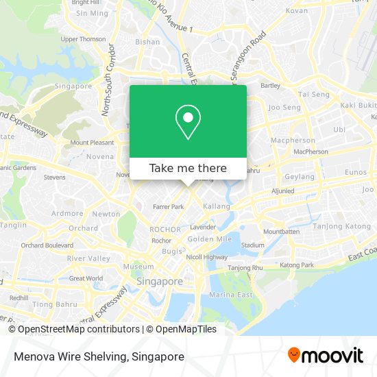 Menova Wire Shelving map