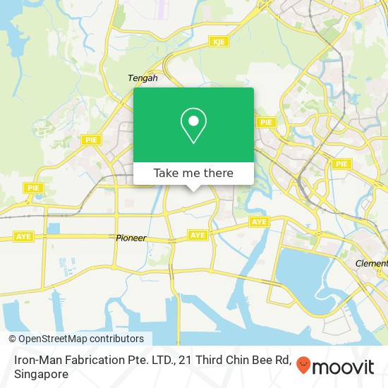 Iron-Man Fabrication Pte. LTD., 21 Third Chin Bee Rd map