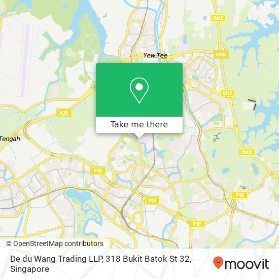 De du Wang Trading LLP, 318 Bukit Batok St 32地图