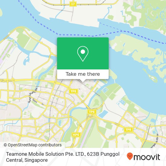 Teamone Mobile Solution Pte. LTD., 623B Punggol Central地图