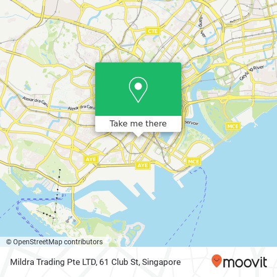 Mildra Trading Pte LTD, 61 Club St地图