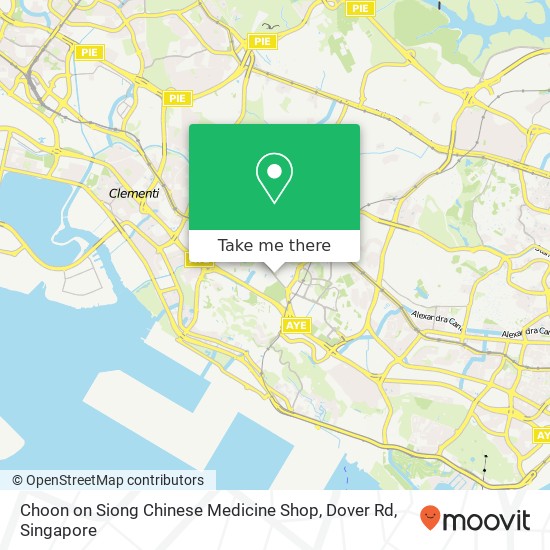 Choon on Siong Chinese Medicine Shop, Dover Rd地图