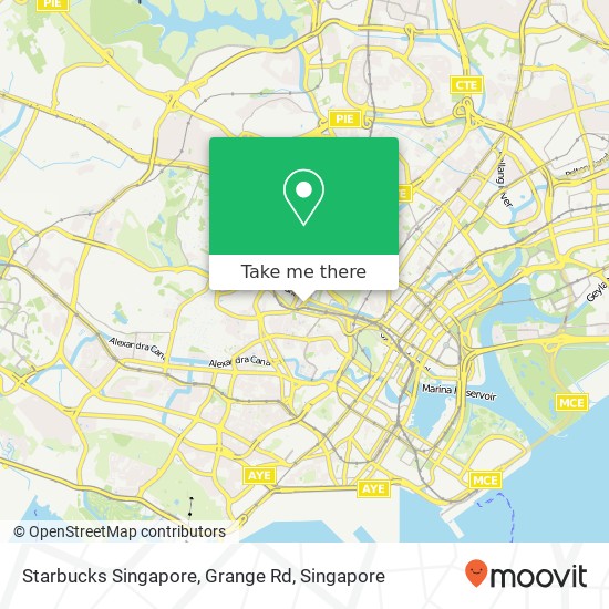 Starbucks Singapore, Grange Rd map