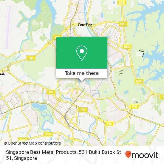 Singapore Best Metal Products, 531 Bukit Batok St 51 map