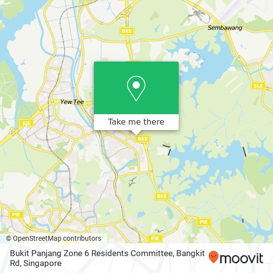Bukit Panjang Zone 6 Residents Committee, Bangkit Rd map