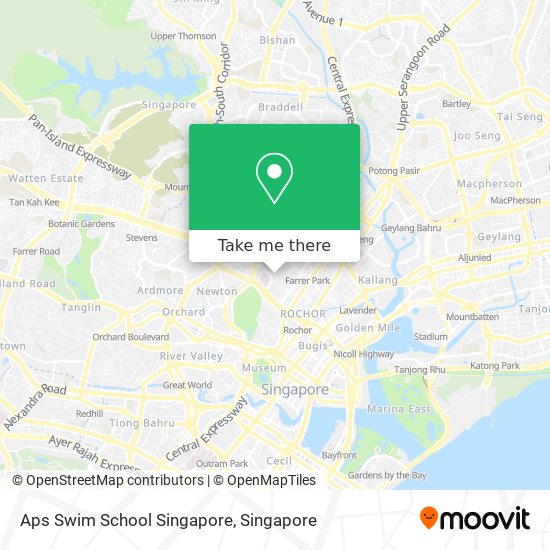 Aps Swim School Singapore map