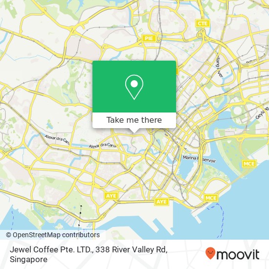 Jewel Coffee Pte. LTD., 338 River Valley Rd map