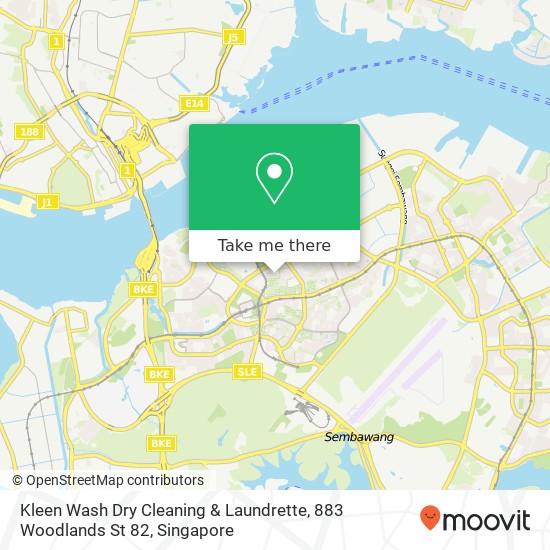 Kleen Wash Dry Cleaning & Laundrette, 883 Woodlands St 82地图