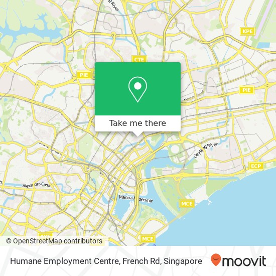 Humane Employment Centre, French Rd map