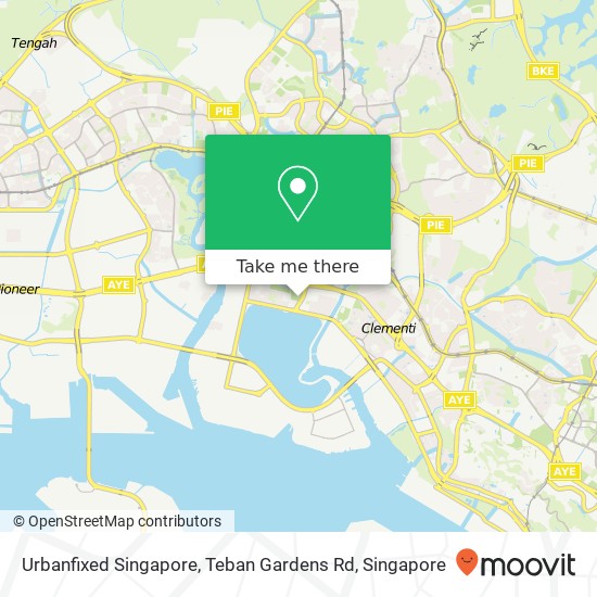 Urbanfixed Singapore, Teban Gardens Rd map