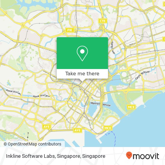 Inkline Software Labs, Singapore map