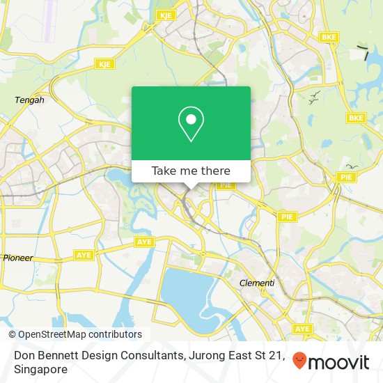 Don Bennett Design Consultants, Jurong East St 21 map