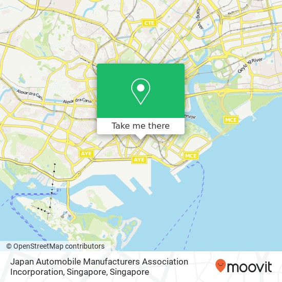 Japan Automobile Manufacturers Association Incorporation, Singapore map