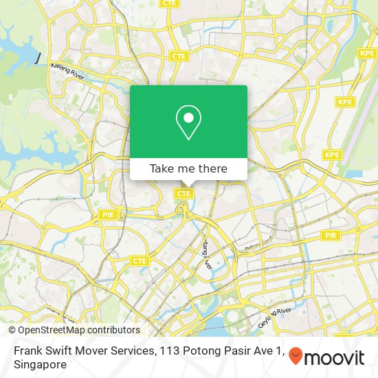 Frank Swift Mover Services, 113 Potong Pasir Ave 1地图