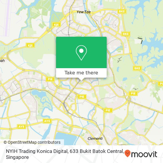 NYIH Trading Konica Digital, 633 Bukit Batok Central map