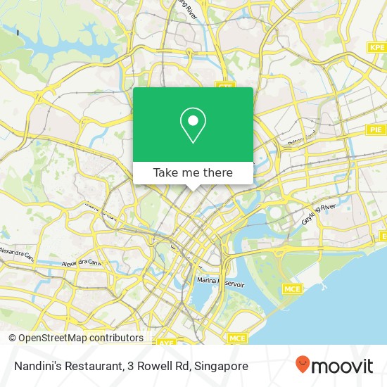 Nandini's Restaurant, 3 Rowell Rd地图