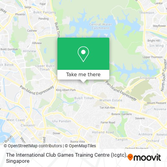 The International Club Games Training Centre (Icgtc) map