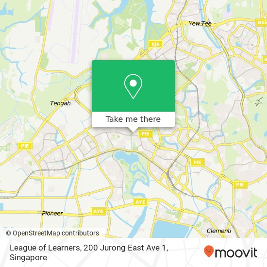 League of Learners, 200 Jurong East Ave 1 map