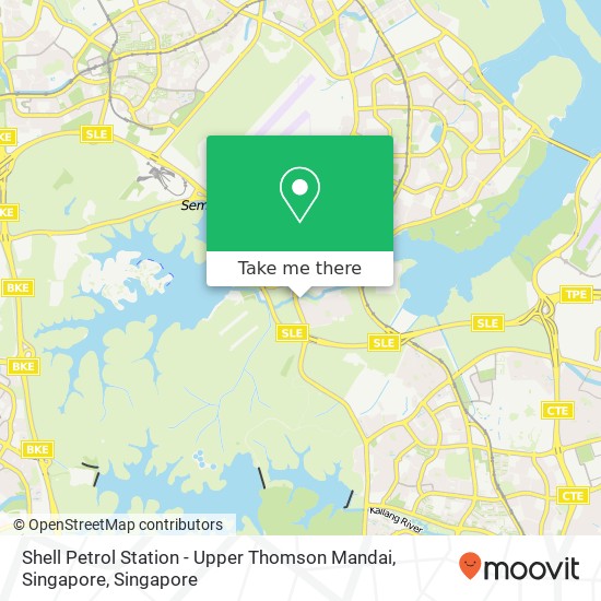 Shell Petrol Station - Upper Thomson Mandai, Singapore地图