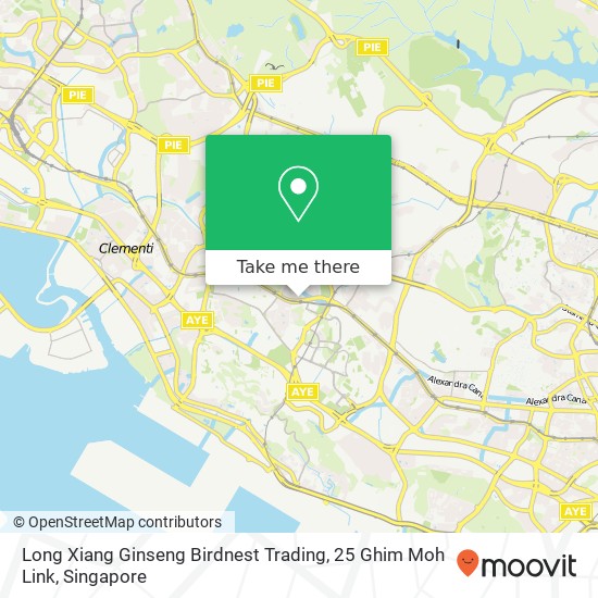 Long Xiang Ginseng Birdnest Trading, 25 Ghim Moh Link map