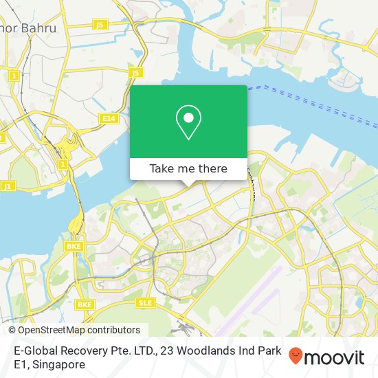 E-Global Recovery Pte. LTD., 23 Woodlands Ind Park E1 map