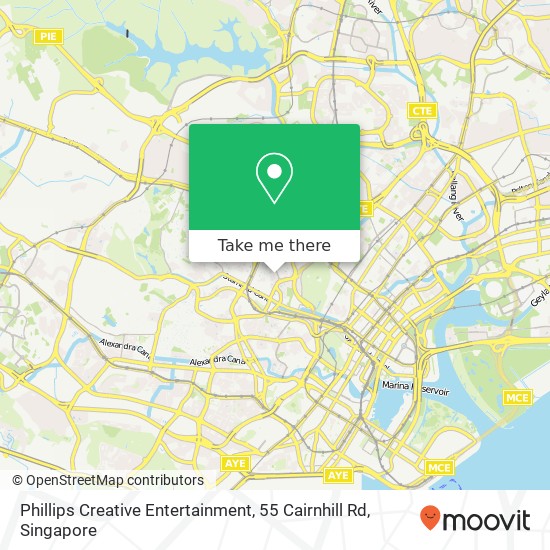 Phillips Creative Entertainment, 55 Cairnhill Rd地图