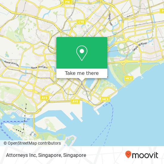 Attorneys Inc, Singapore map