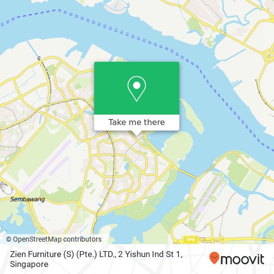 Zien Furniture (S) (Pte.) LTD., 2 Yishun Ind St 1 map