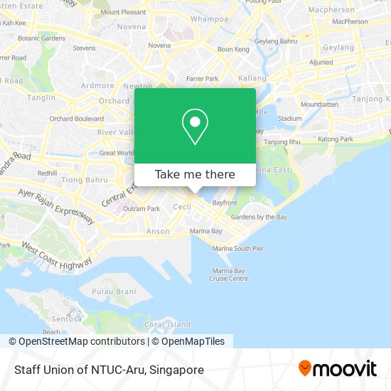 Staff Union of NTUC-Aru map