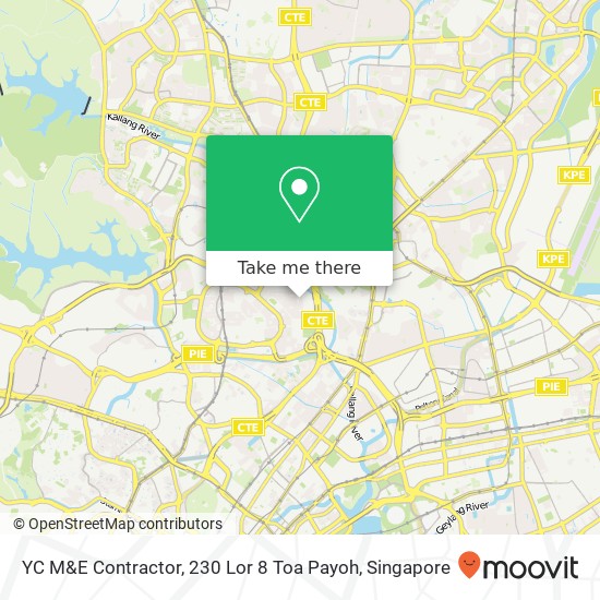 YC M&E Contractor, 230 Lor 8 Toa Payoh map