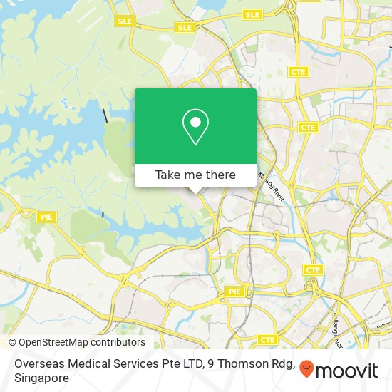 Overseas Medical Services Pte LTD, 9 Thomson Rdg地图