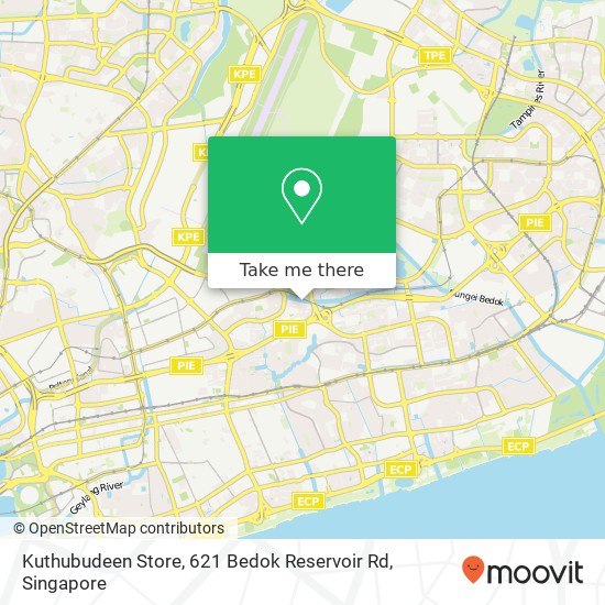 Kuthubudeen Store, 621 Bedok Reservoir Rd地图