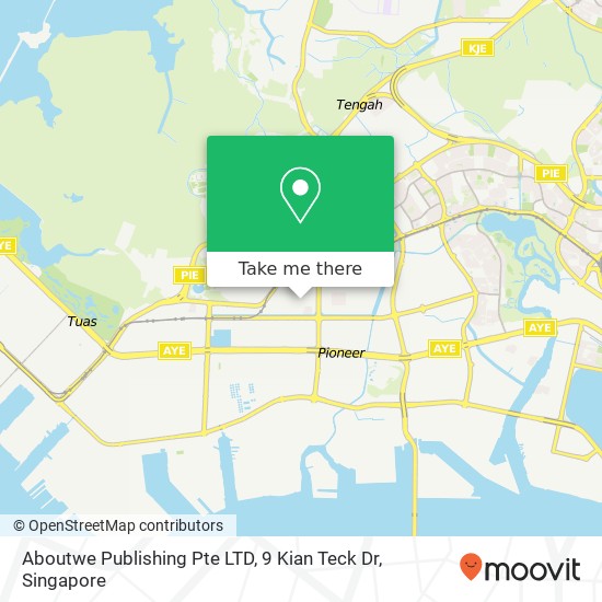 Aboutwe Publishing Pte LTD, 9 Kian Teck Dr地图