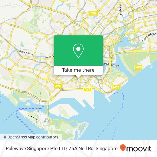Rulewave Singapore Pte LTD, 75A Neil Rd地图
