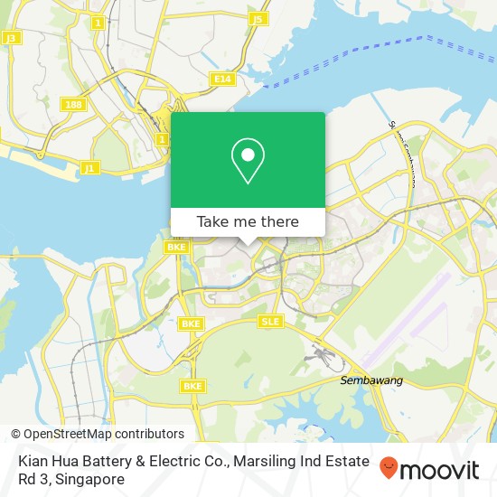 Kian Hua Battery & Electric Co., Marsiling Ind Estate Rd 3 map