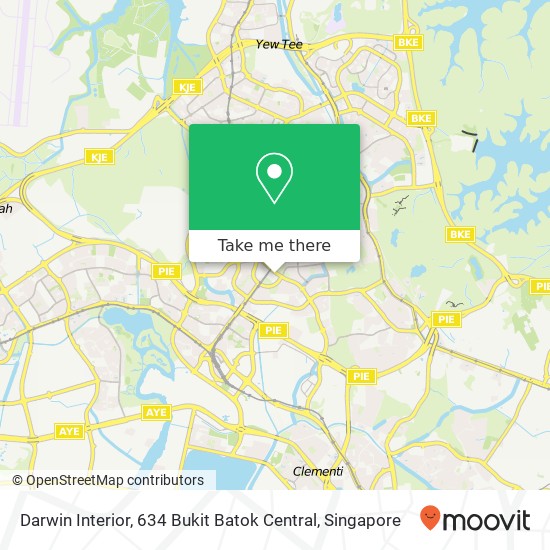 Darwin Interior, 634 Bukit Batok Central地图