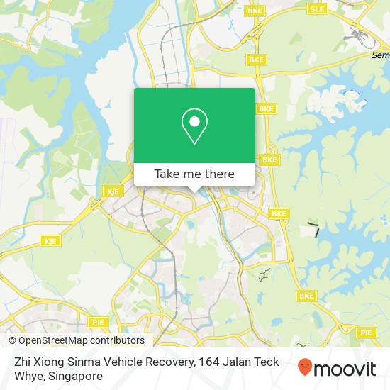 Zhi Xiong Sinma Vehicle Recovery, 164 Jalan Teck Whye地图