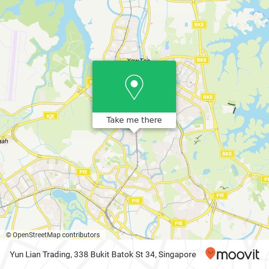 Yun Lian Trading, 338 Bukit Batok St 34 map