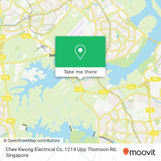Chee Kwong Electrical Co, 1214 Upp Thomson Rd地图