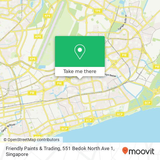 Friendly Paints & Trading, 551 Bedok North Ave 1 map
