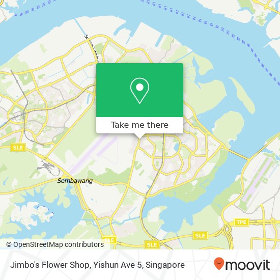 Jimbo's Flower Shop, Yishun Ave 5 map